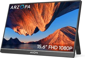 ARZOPA Portable Monitor, 15.6 Zoll Tragbarer Monitor, 1920x1080 Full HD, 100% - Bild 1 von 4