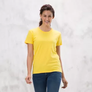 Womens T Shirts Cotton Plain Tops Shirt Tee tshirt Ladies T-Shirt Tees - Picture 1 of 16