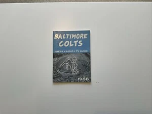 1958 Vintage Baltimore Colts Official Press Radio TV Media Guide Football - Picture 1 of 9