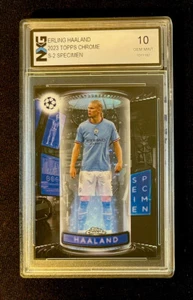 Erling Haaland 2023 Topps cromo muestra refractor #S-2 graduado NXG 10 gemas como nuevo - Imagen 1 de 2