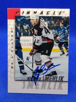 Richard Smehlik 1997-98 Be A Player #74 PERSONAL AUTOGRAPH Buffalo Sabres - Image 1 of 2