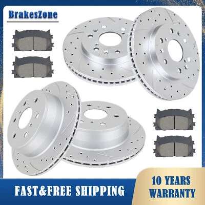 Front Rear Brake Rotors Pads fit for Cadillac Escalade Avalanche Drilled Brakes - Image 1 of 4