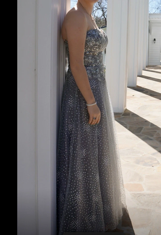 Официальное платье (выпускной) вышитый кружева и туфель - серый - Изображение 1 из 3