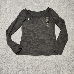 Punk Rave Shirt Womens XS Black Camo Mesh Pullover Top - Picture 1 of 11