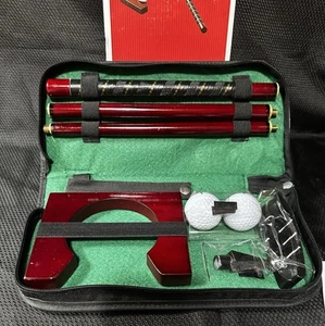 Juego de golf de práctica de putting de viaje ejecutivo estuche desglose putter pelotas de madera - Imagen 1 de 6