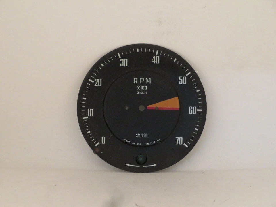 Tachometer Dial Face Plate Smiths Brand Fits Triumph GT6 1967-1972  RN2317/01 - Image 1 of 3
