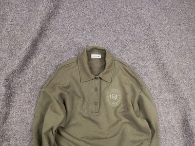 Sudadera Polo Yaka Haki Calce Relajado Lacoste Kadın Foto 1 de 4