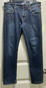 Vintage Volcom Jeans Mens Sz 30x30 Blue Wash Vorta Silm Fit Pants Straight Logo - Picture 1 of 20