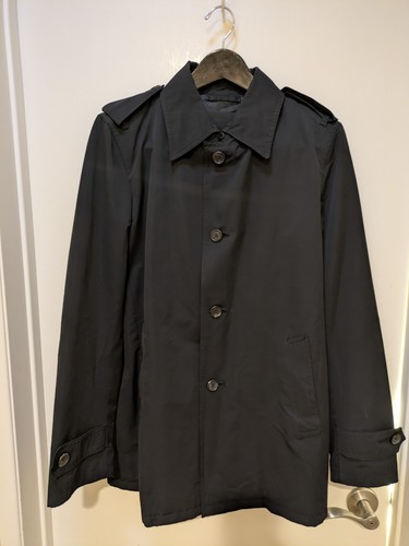 Prada Milano Giacca Trench Uomo Nero Taglia 50 Made In Italy