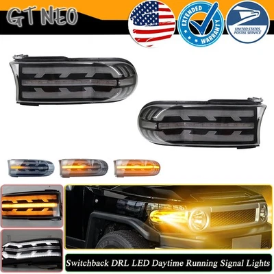 For 2007-2021 Toyota FJ Cruiser LED Headlight DRL Sequential Turn Signal Lights - Image 1 of 4