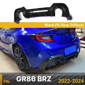 Fits 2022-2024 GR86 BRZ Black PU JDM Style Rear Bumper Lower Diffuser Body Kit - Picture 1 of 13