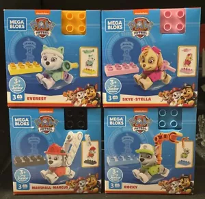 Mega Bloks Paw Patrol Complete Set Of 4 Figures Skye, Marcus, Everest, Rocky NEW - Picture 1 of 5