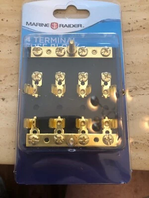 Bloque de fusibles de 4 terminales Marine Raider para barco, coche, casa rodante, etc. Nuevo Foto 1 de 3