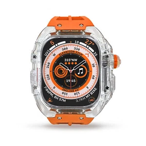 For Apple Watch Ultra 49mm Modification Mod Kit Transparent PC Case Band Strap - Picture 1 of 51