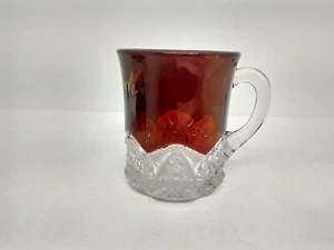 EAPG Duncan Sons Button Arches Ruby Stained Mug Souvenir - Picture 1 of 7