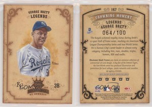 2004 Donruss Diamond Kings Legends Bronze /100 George Brett #167 HOF