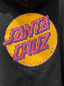 THE ORIGINAL SANTA CRUZ SKATEBOARDS CROPPED HOODIE WOMENS SIZE L - Picture 1 of 5