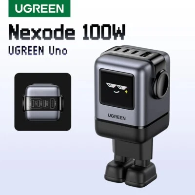 UGREEN Uno 100 Вт GaN Nexode быстрое зарядное устройство робот USB C QC PD 4.0 для iPhone Macbook - Изображение 1 из 4