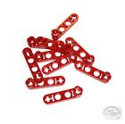 LEGO Technic - 10 x 4L Thin Studless Beams w/ Stud Connector - Red - New - 2825