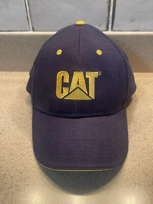 Boné de beisebol Cat Caterpillar logotipo azul ajustável novo - Imagem 1 de 4