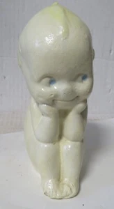 5-1/2" Chalkware Kewpie Doll Figurine The Thinker - Picture 1 of 8