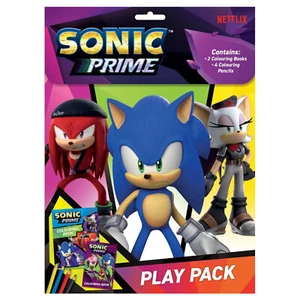 Sonic Prime The Hedgehog Play Pack Colouring Book Colour Pencils Pad Activity - Picture 1 of 1