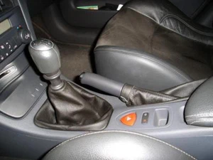 Cuffie leva cambio e freno Renault Laguna vera pelle nera - Imagen 1 de 1