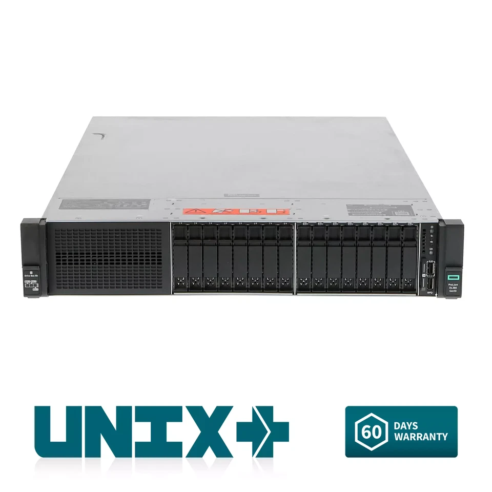 HP DL380 Gen10 16 SFF (8x NVMe) 2x Gold 6240 2.6GHz = 36 Cores 64GB DDR4 P840 - Image 1 of 1