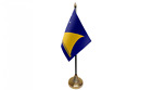 Pack Of 12 Tokelau 6 X 4 Desk Table Flags And Gold Plastic Cone Bases