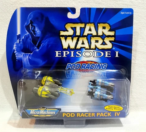 Star Wars Episode l TPM Pod Racer Pack 4 Micro Machines Lot Galoob Vintage 1998 Cover