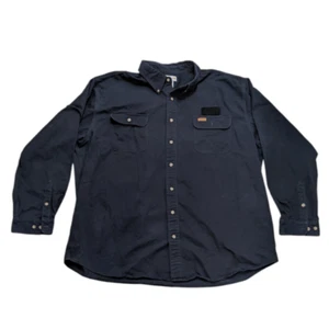 Parche de etiqueta de cuero con botones Carhartt 3XL alto azul marino de trabajo pesado - Imagen 1 de 10