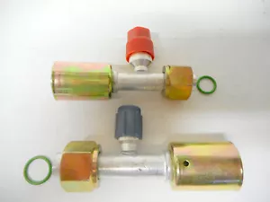A/C FITTINGS BEADLOCK,FEMALE STRAIGHT#8,#10 W/134a SERV.PORTS 35B1302-3/BL1303-3 - Foto 1 di 1