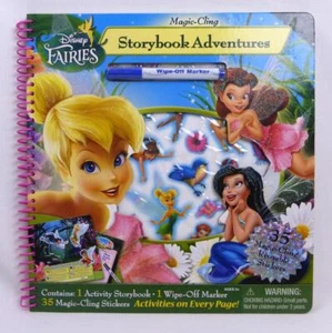 Disney Fairies Magic Cling Stickers Activity Storybook & Wipe Off Marker 3+ New - Picture 1 of 10