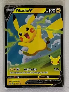 Pikachu V SWSH143 Black Star Promo Holo Unit #3 - Foto 1 di 2