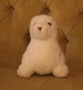 RUSS WEISS 10 ZOLL STOFFTIER PLÜSCH BABY ROBBE WELPE - Bild 1 von 2