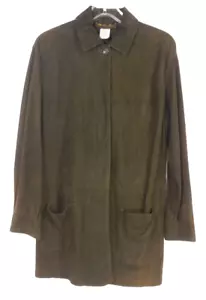 Loro Piana Men's Size Medium Green Suede Unlined Jacket - Picture 1 of 7