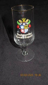 Glas Dortmunder Hansa Export 0,2 l Wappen Logo  neu und unbenutzt  - Bild 1 von 4