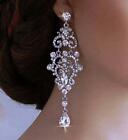 Classic 935 Argentium Silver Bride Crystal Chandelier Women's Engagement Earring