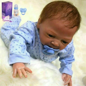 Realistic Reborn Newborn Baby Boy Doll Handmade Vinyl Silicone Toddler Doll Gift - Picture 1 of 4