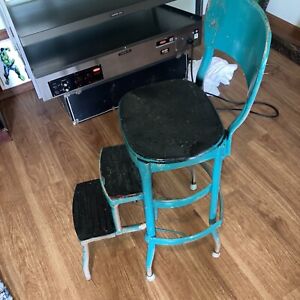 Vintage Cosco Kitchen Step Chair Stool with Slide Out Steps