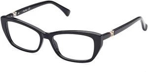Max Mara MM5035 001 Black Plastic Cat Eye Optical Eyeglasses Frame 52-15-140 - Picture 1 of 4
