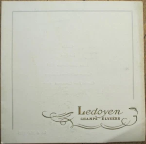 Paris, France 1935 Restaurant Menu, Ledoyen, Champs Elysees, Wine List - Picture 1 of 2