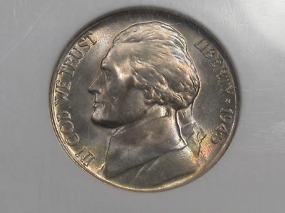 GEM BU Silver  WW2 1945-D Jefferson Nickel NGC MS67.  #5 - Image 1 of 4