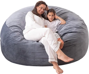 Large Bean Bag Chair: 3 Ft Memory Foam Bean Bag Chairs for Adults/Kids,Bean Bag - Picture 1 of 12