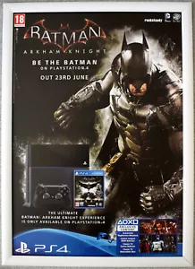 Batman Arkham Knight RARO PS4 42cm x 59cm Poster Promozionale #1 - Foto 1 di 1