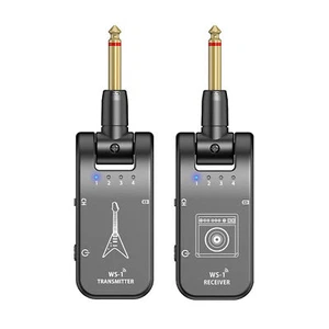 2.4GHz Wireless Guitar System Audio Transmitter Receiver 4 Channels Rechargeable - Picture 1 of 12