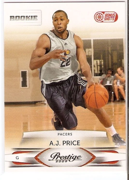 A.J. PRICE BONUS SHOTS SERIAL #41/300 ROOKIE 2009-10 PRESTIGE 196 INDIANA PACERS - Image 1 of 1