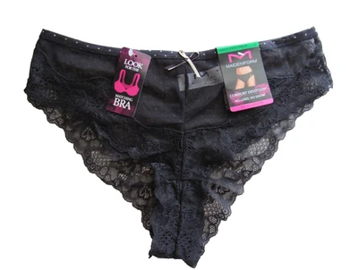 Bragas Tanga Maidenform DMCCLT Comfort Devotion Malla y Encaje Negro/Punto Rosa L/7 Foto 1 de 4