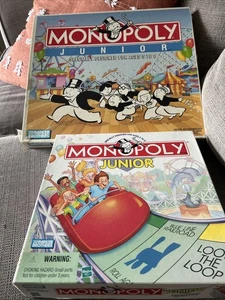 Vintage Monopoly Junior Board Game 1990 Parker Brothers / Monopoly Junior 1999 - Picture 1 of 4