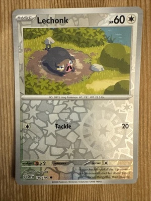 Lechonk - Reverse Holo - 180/197 - SV03: Obsidian Flames - Common - NM - Image 1 of 2